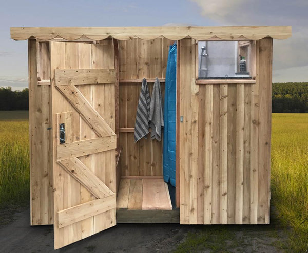 Pläne für den Bau einer Komposttoilette und Dusche