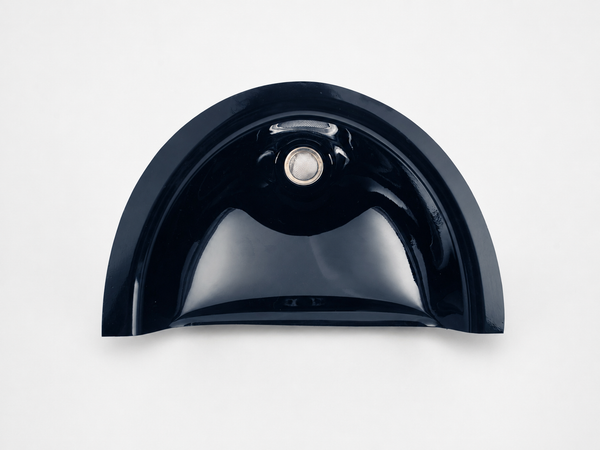 Compact urine separator angled view – black